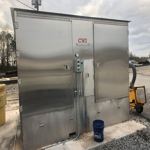 CWI Heated Dual Tote Lube Oil Reel Cabinet and Internal Containment
